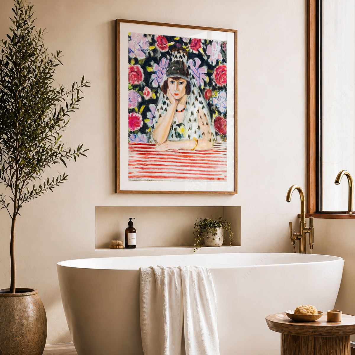 Henri Matisse Woman with a Mantilla Art Print — artwork preview 22