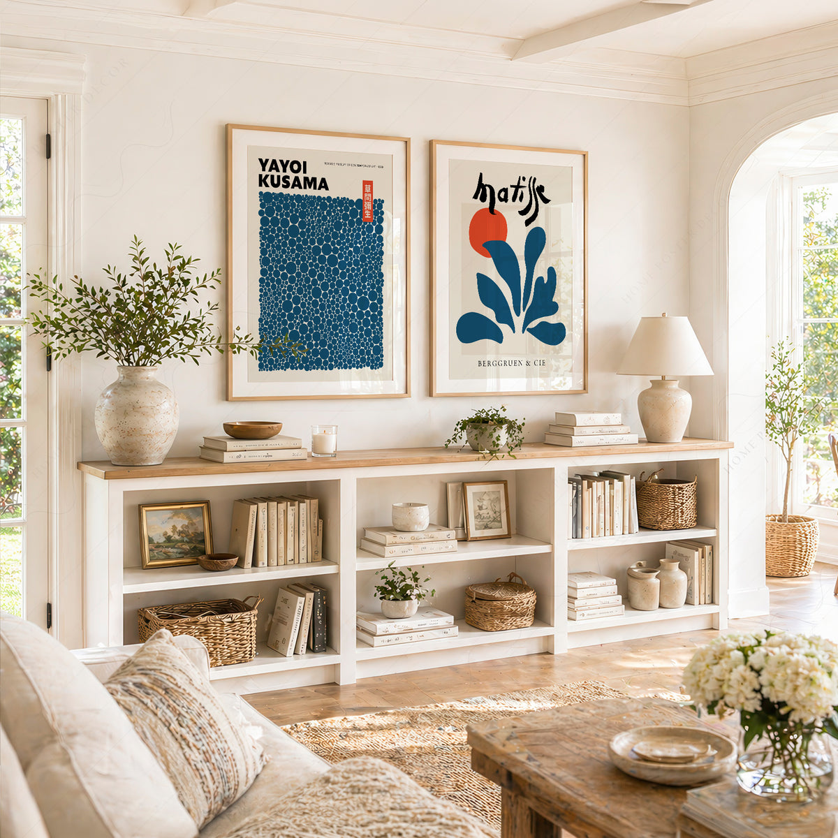 Kusama and Matisse Blue Pair – Set of 2 Art Prints — artwork preview 17