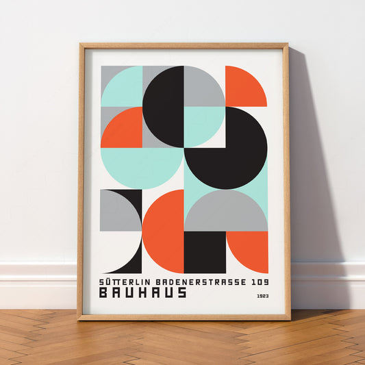 Bauhaus Geometric Art Print – Mid-Century Modern Wall Decor Poster — artwork preview 2