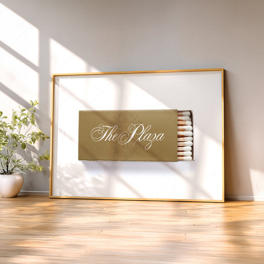 The Plaza Hotel Matchbox Print – Vintage New York Wall Art Poster — artwork preview 2