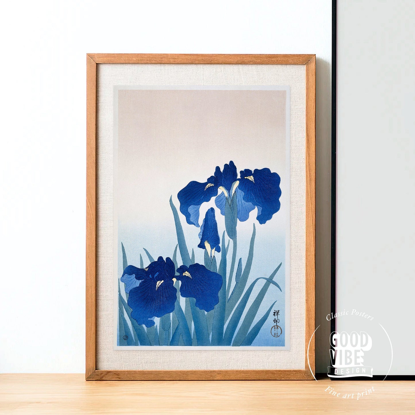 Ohara Koson Blue Iris Woodblock Print – Japanese – archival paper art print