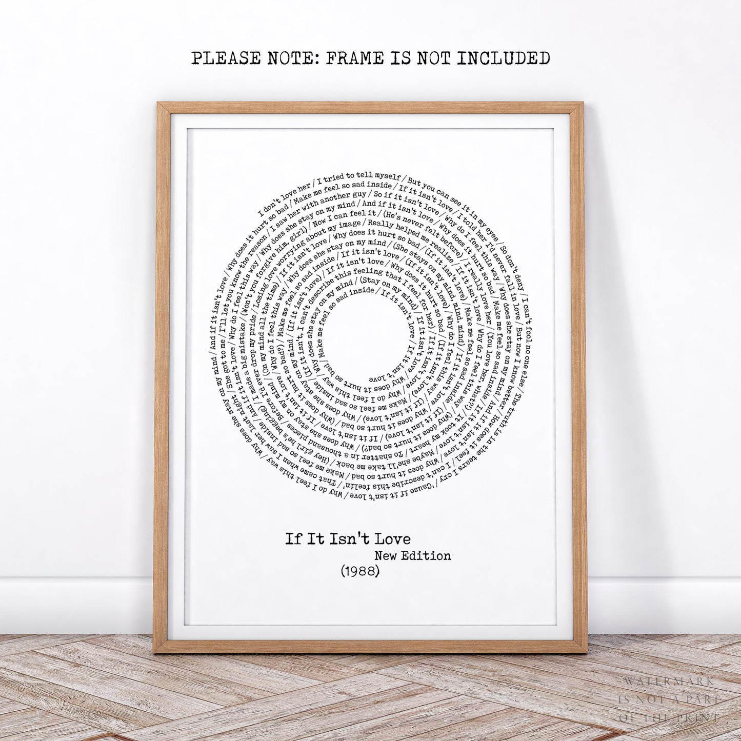 Personalized Song Lyric Print – Minimalist Vinyl – museum quality art print