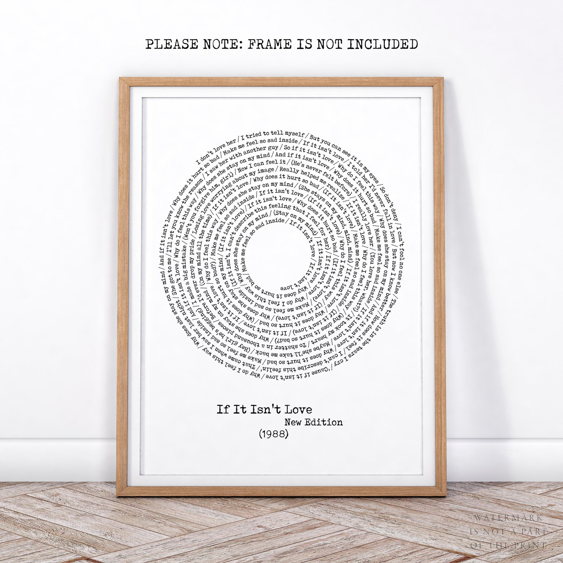 Personalized Song Lyric Print – Minimalist Vinyl – museum quality art print