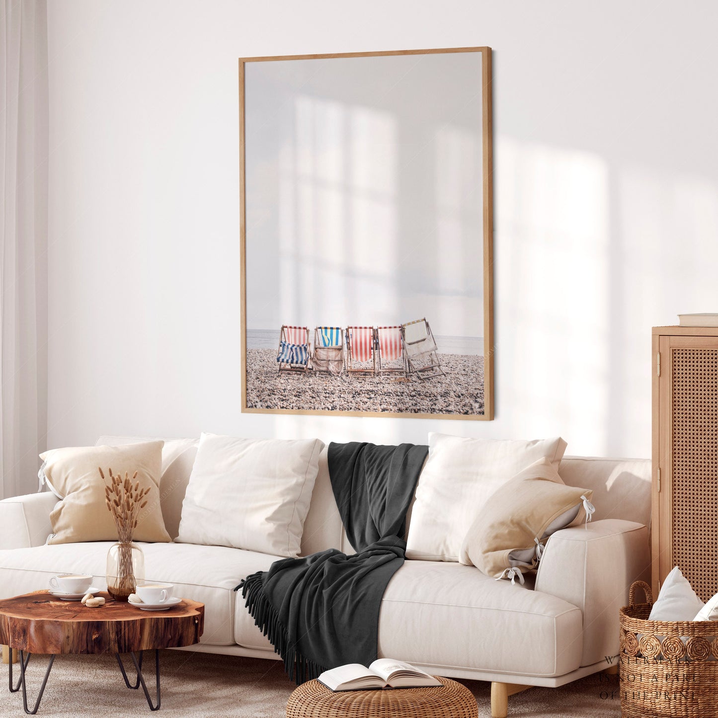 Beach Chairs Photography Print – Coastal Wall Art – archival paper art print