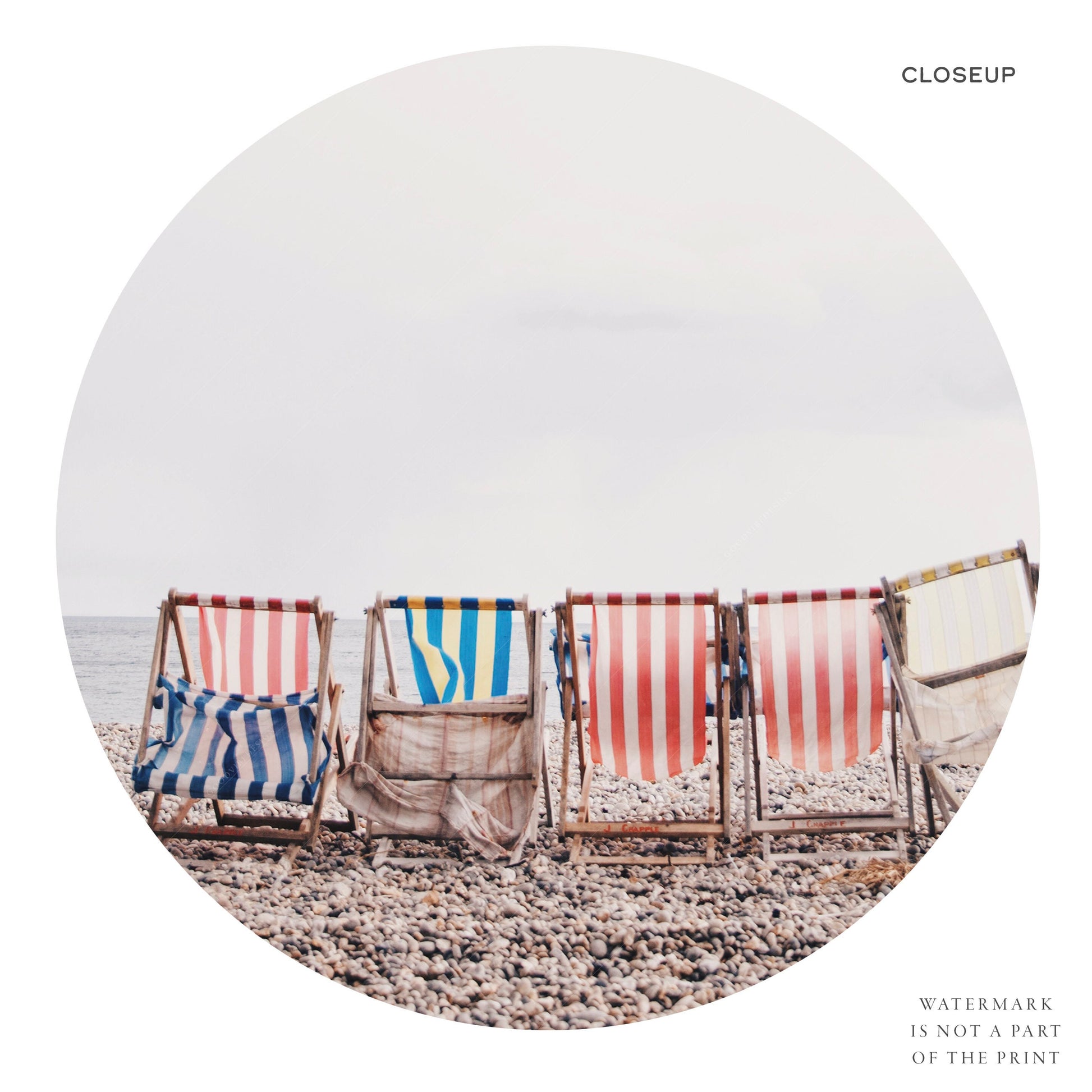 Beach Chairs Photography Print – Coastal Wall Art – fine art wall poster