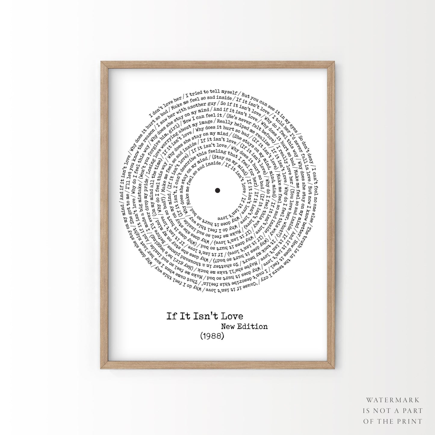 Personalized Song Lyric Print – Minimalist Vinyl – fine art print wall decor
