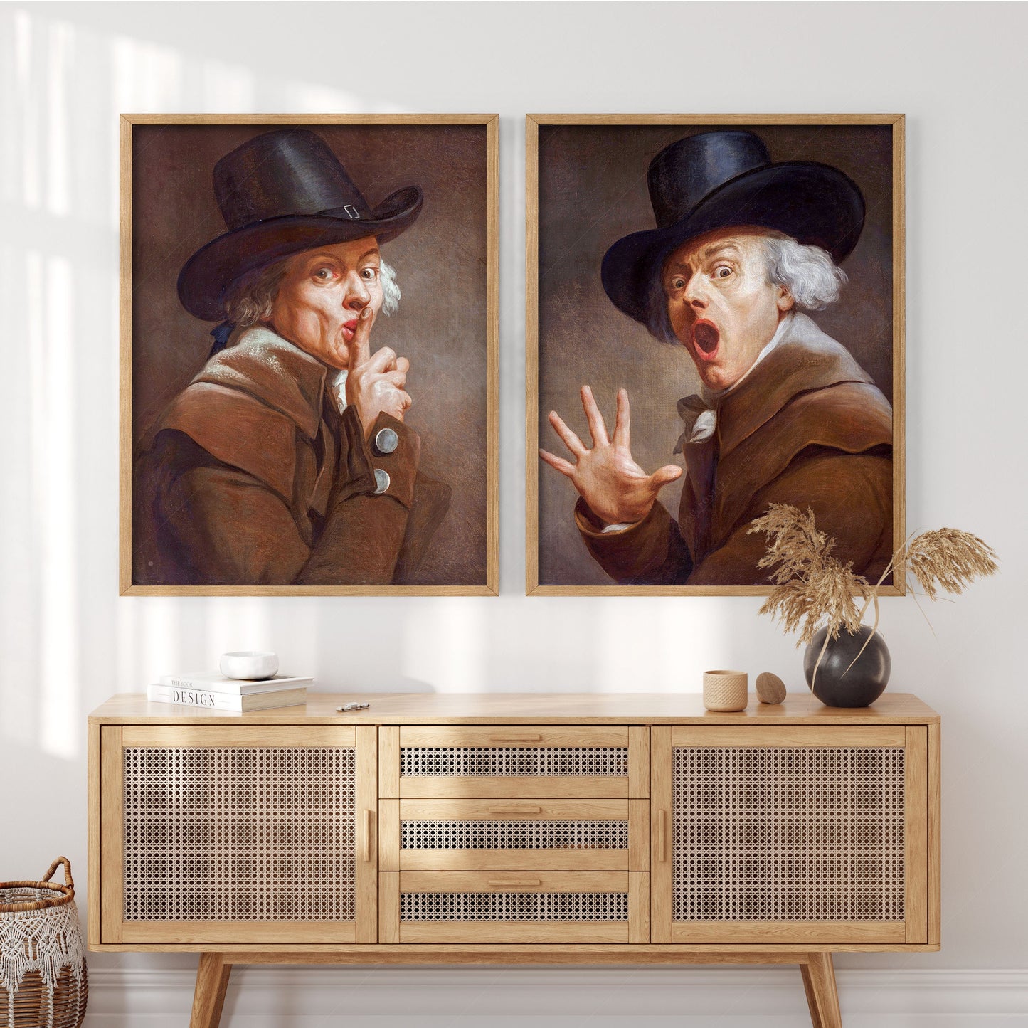 Joseph Ducreux Be Discreet & The Surprise Print Set – art poster for living room