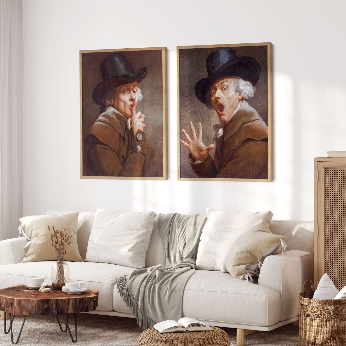 Joseph Ducreux Be Discreet & The Surprise Print Set – gallery wall art poster
