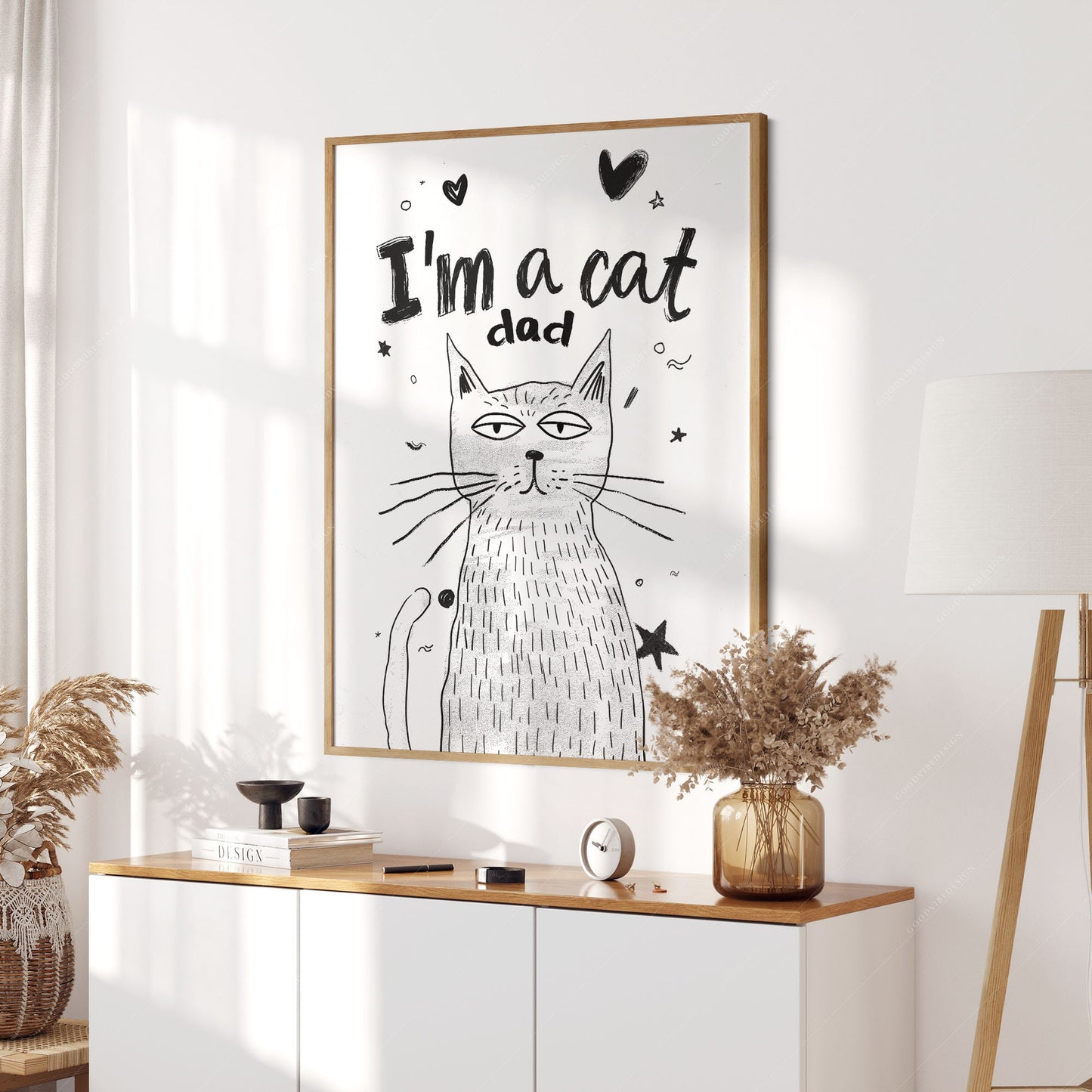 I'm a Cat Dad Print – Funny Cat Lover Poster Wall Art – museum quality art print