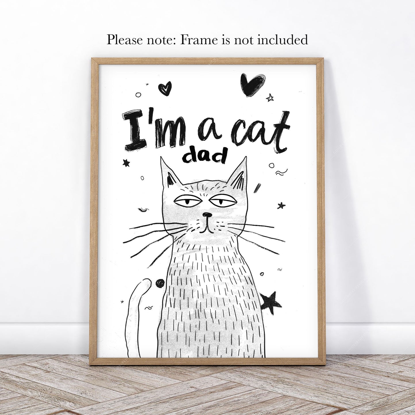 I'm a Cat Dad Print – Funny Cat Lover Poster Wall Art – gallery wall art poster