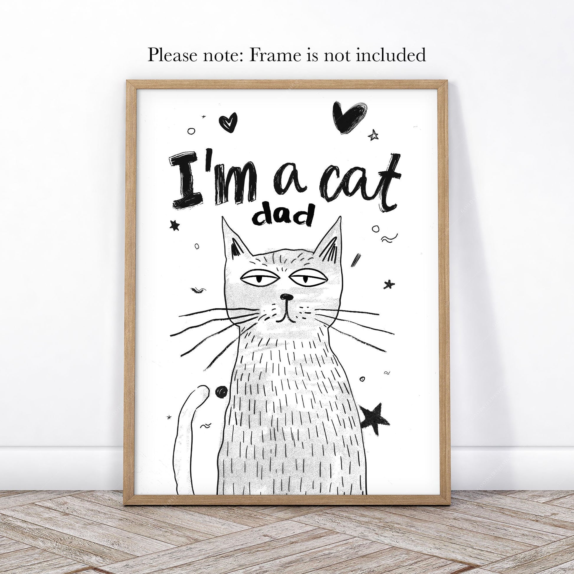 I'm a Cat Dad Print – Funny Cat Lover Poster Wall Art – gallery wall art poster