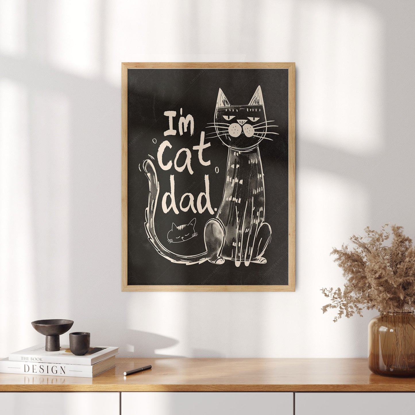 I'm Cat Dad Art Print – Funny Cat Lover Gift Poster – classic art print reproduction