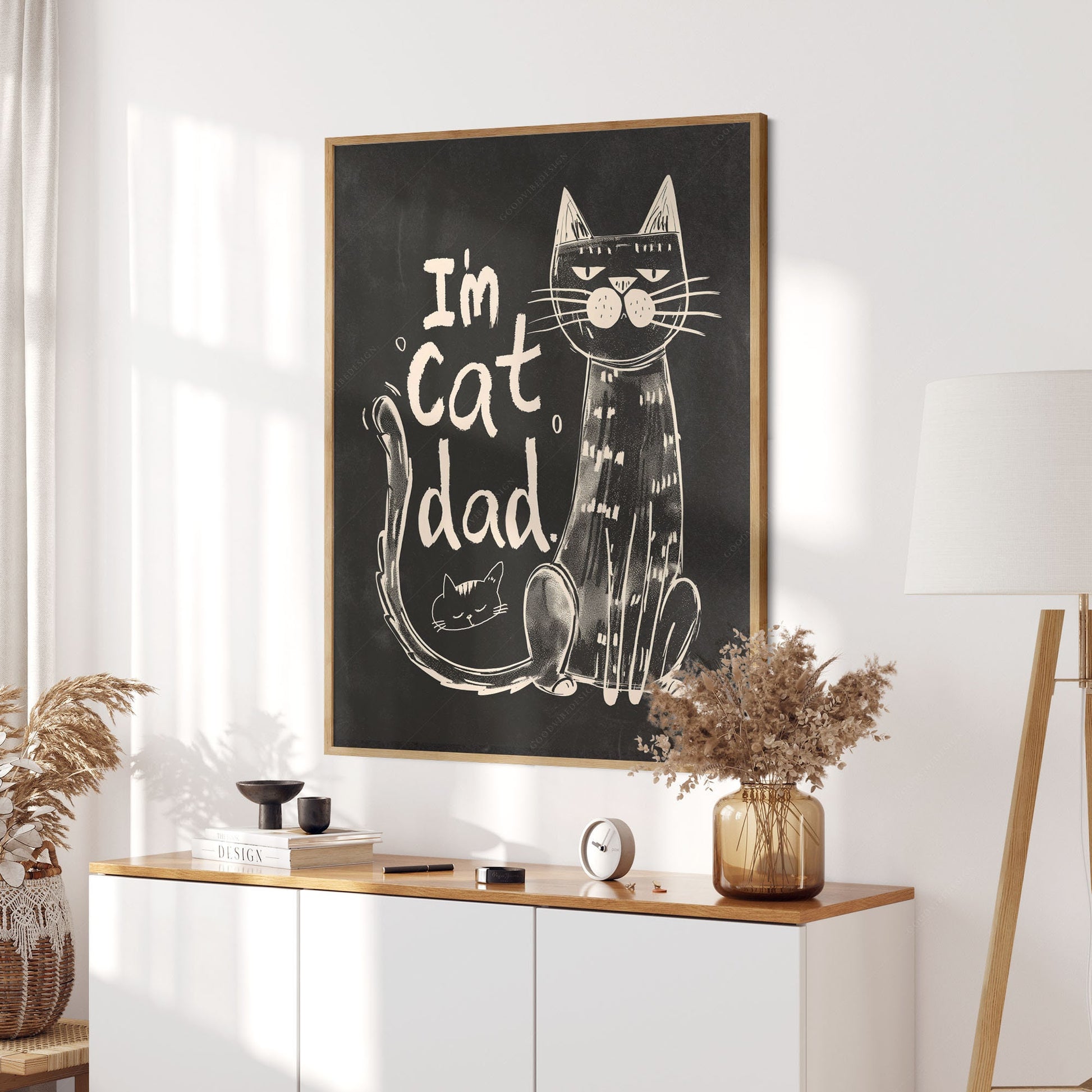 I'm Cat Dad Art Print – Funny Cat Lover Gift Poster – museum quality art print