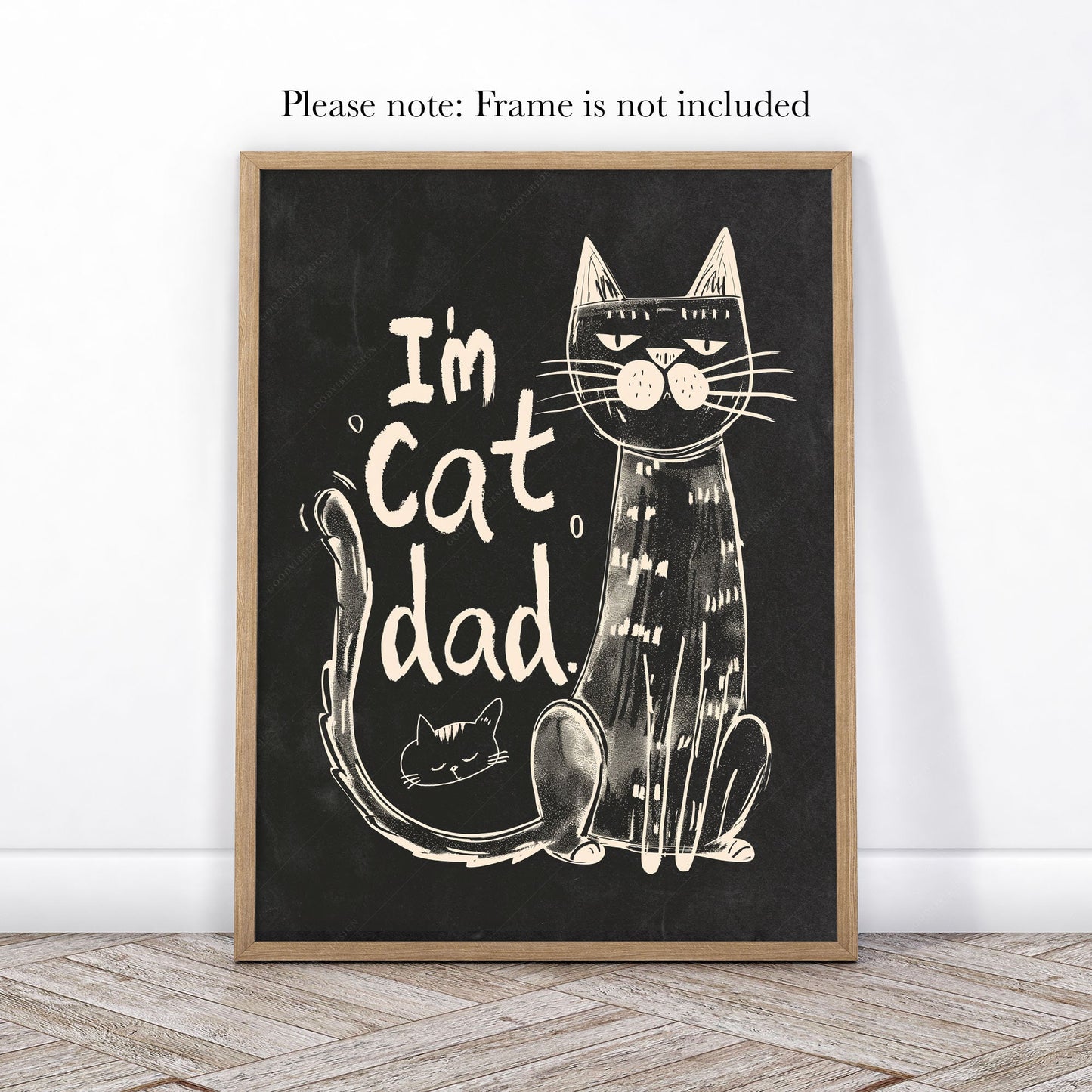 I'm Cat Dad Art Print – Funny Cat Lover Gift Poster – gallery wall art poster