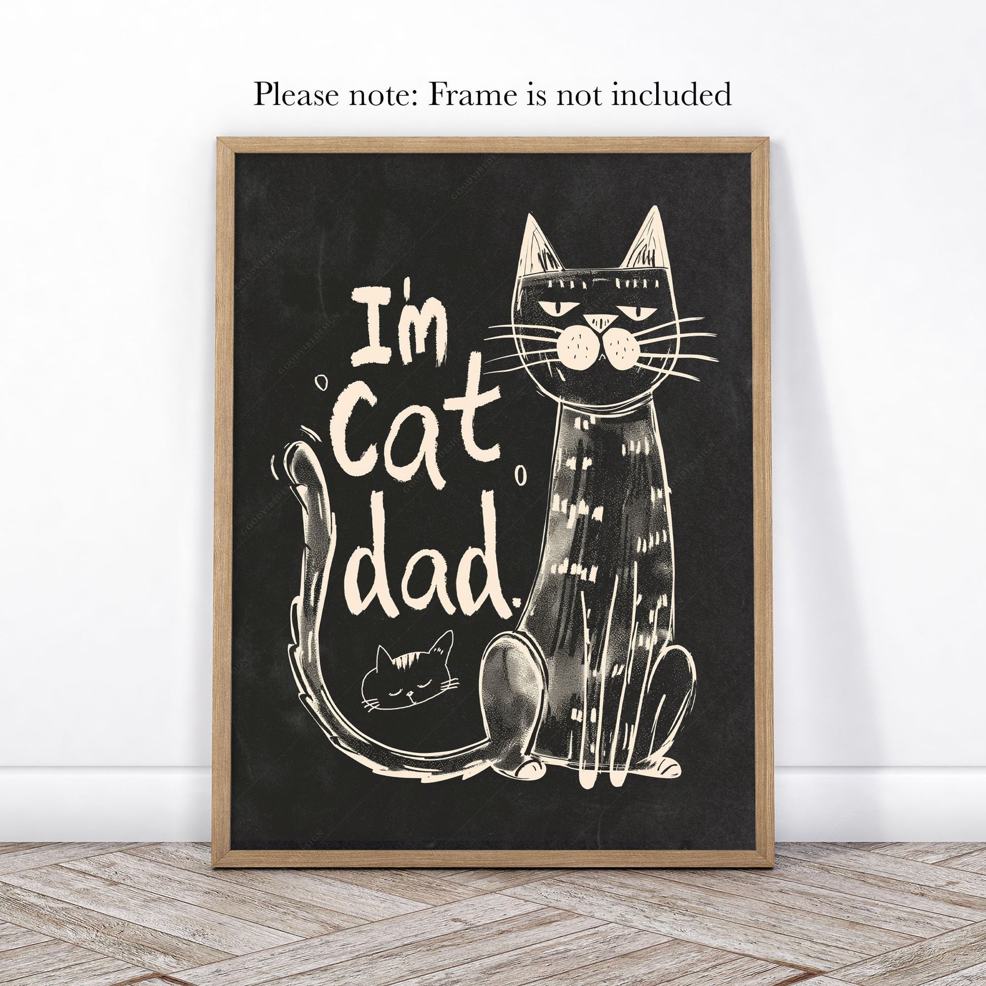 I'm Cat Dad Art Print – Funny Cat Lover Gift Poster – gallery wall art poster