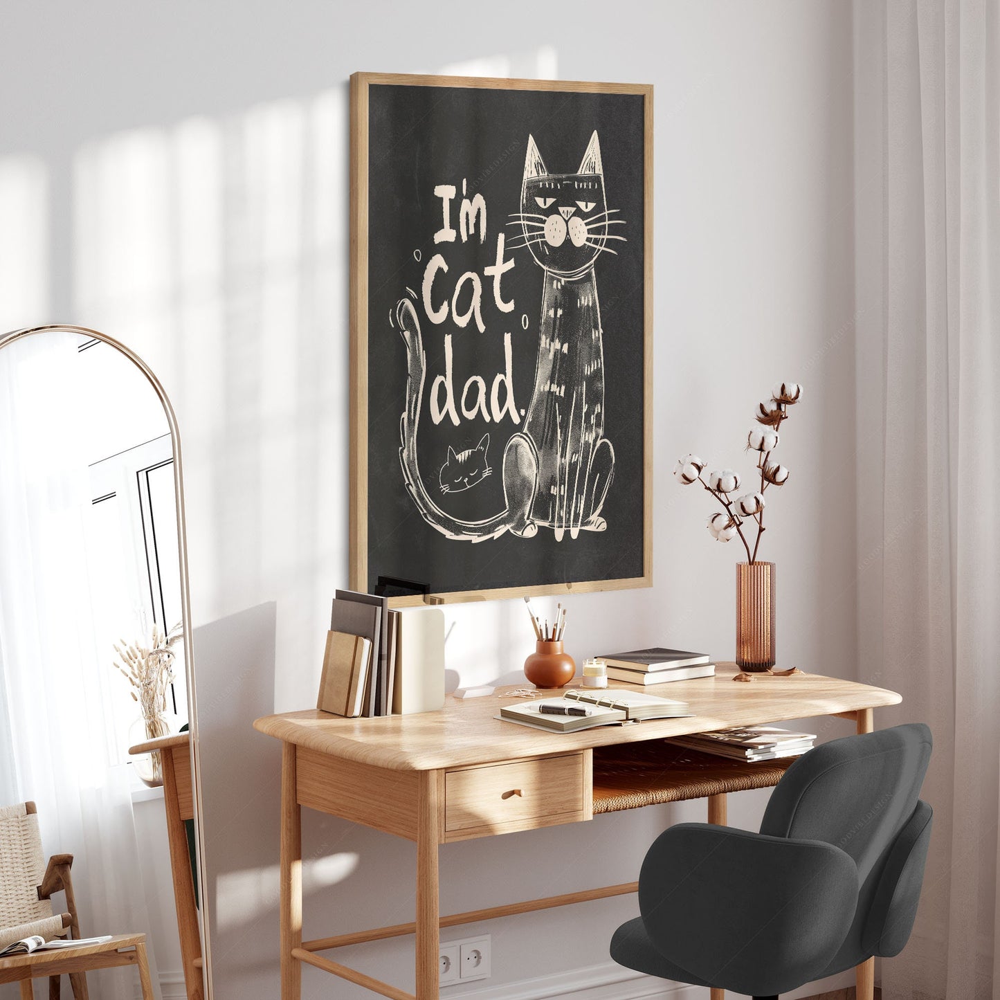 I'm Cat Dad Art Print – Funny Cat Lover Gift Poster – art poster for living room