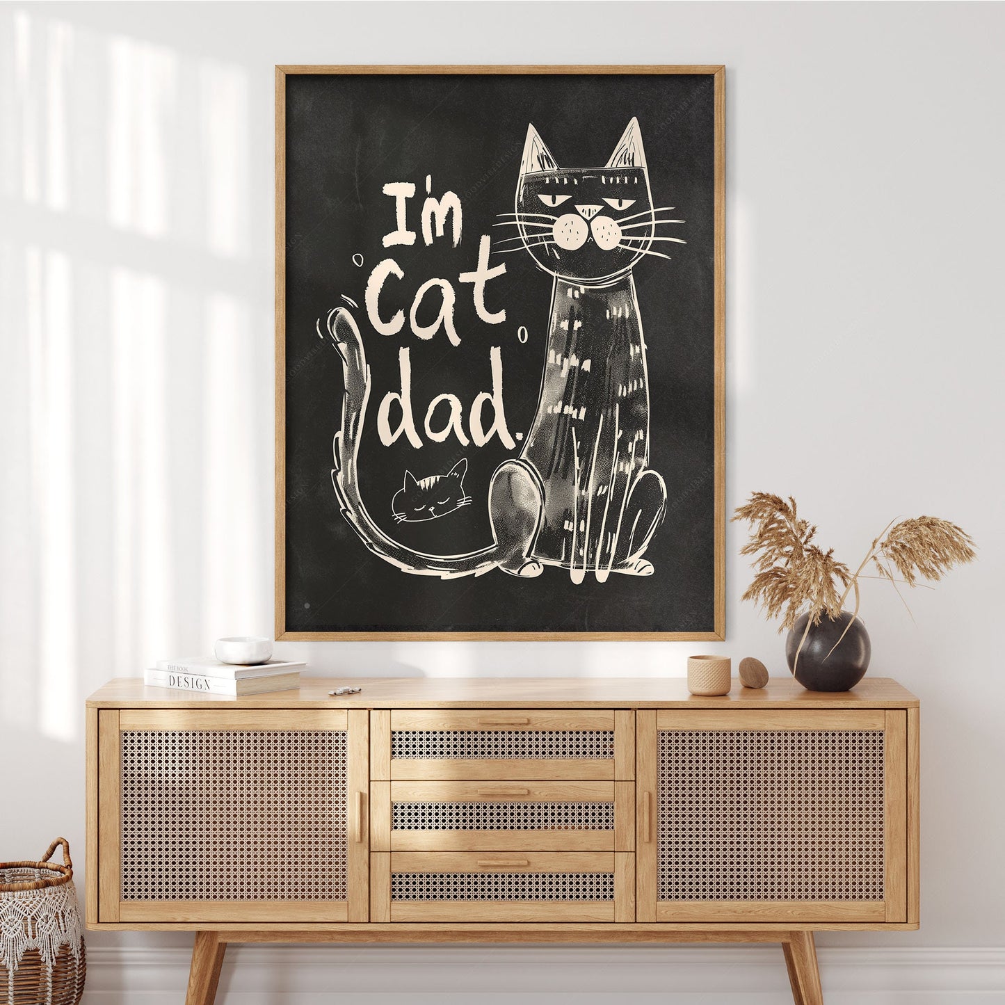 I'm Cat Dad Art Print – Funny Cat Lover Gift Poster – fine art wall poster