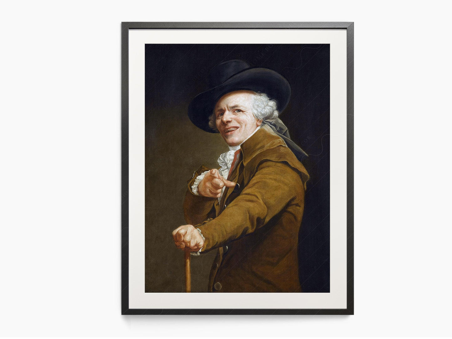 Joseph Ducreux Self-Portrait with a Mocking Face Print – fine art print wall decor