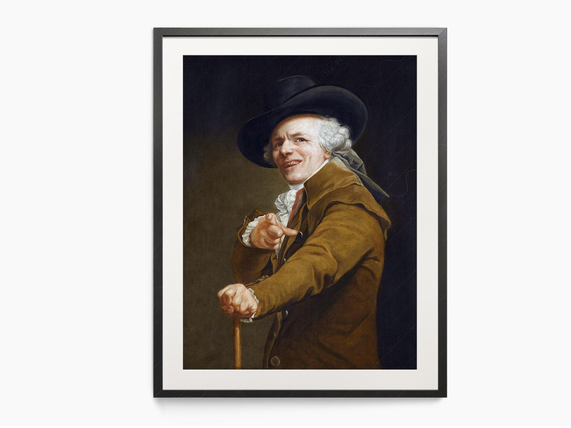Joseph Ducreux Self-Portrait with a Mocking Face Print – fine art print wall decor