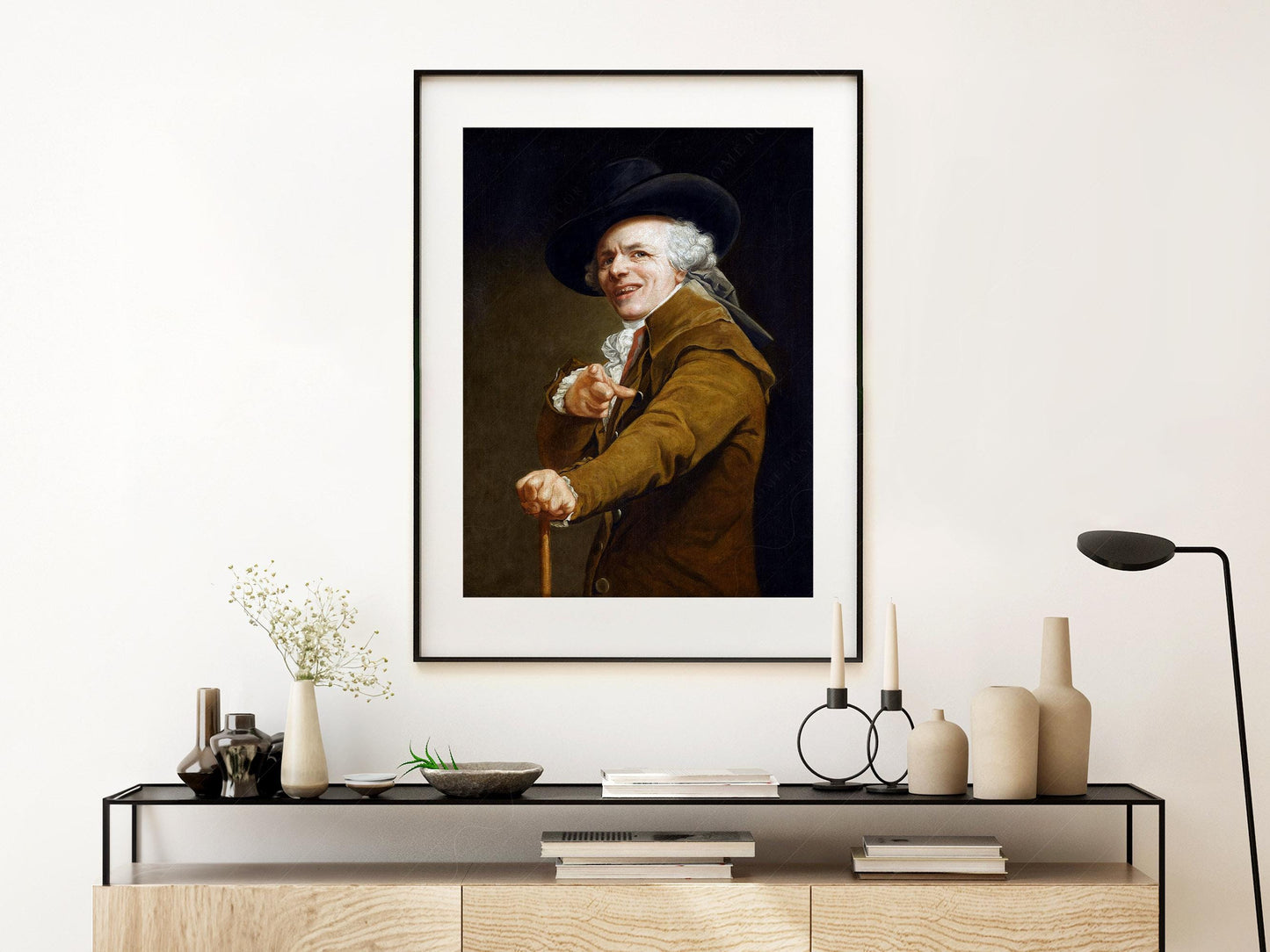 Joseph Ducreux Self-Portrait with a Mocking Face Print – gallery wall art poster