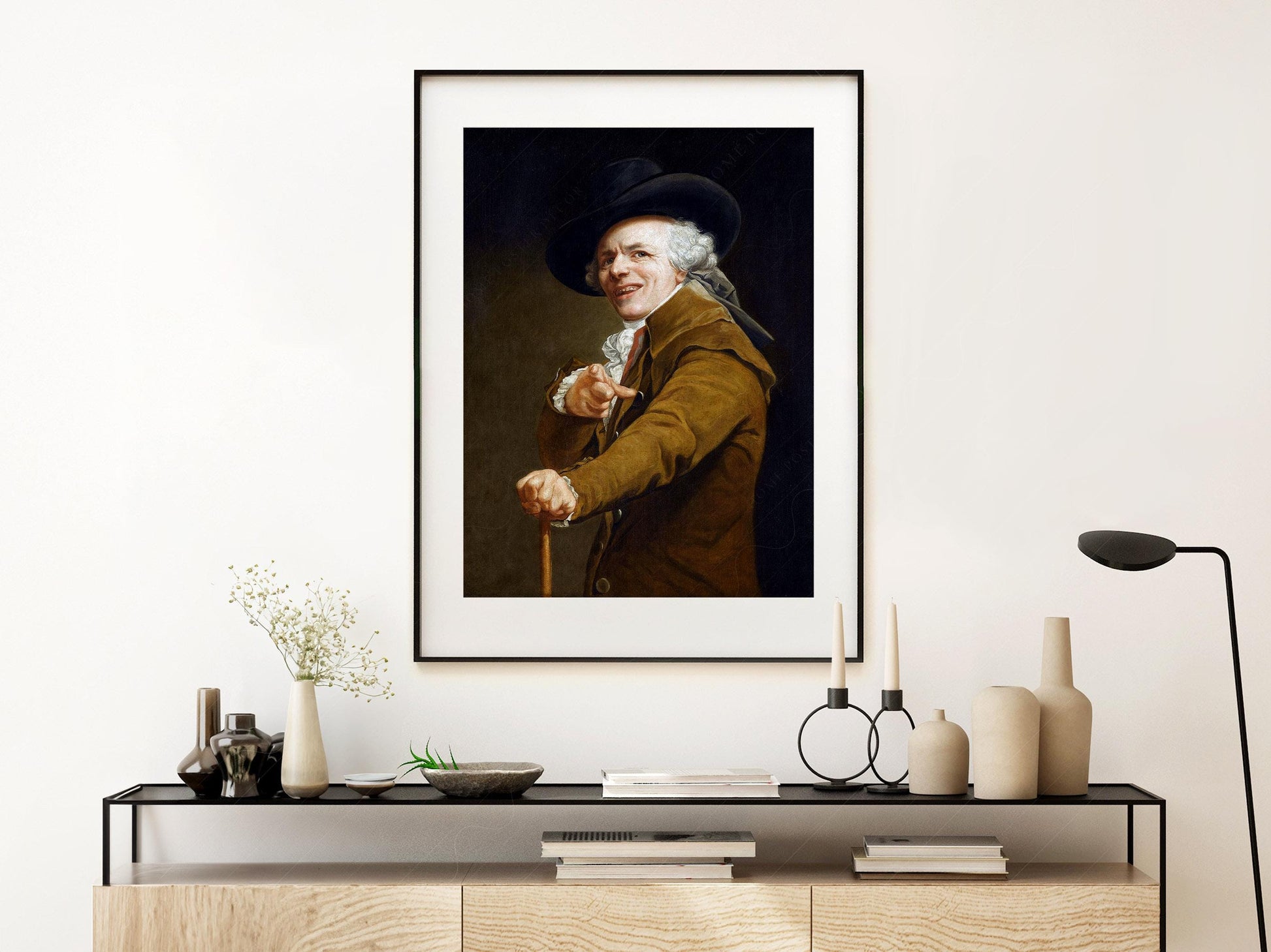 Joseph Ducreux Self-Portrait with a Mocking Face Print – gallery wall art poster