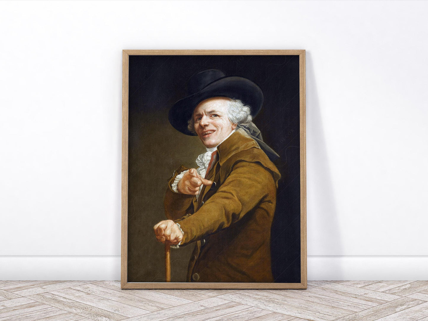 Joseph Ducreux Self-Portrait with a Mocking Face Print – archival paper art print