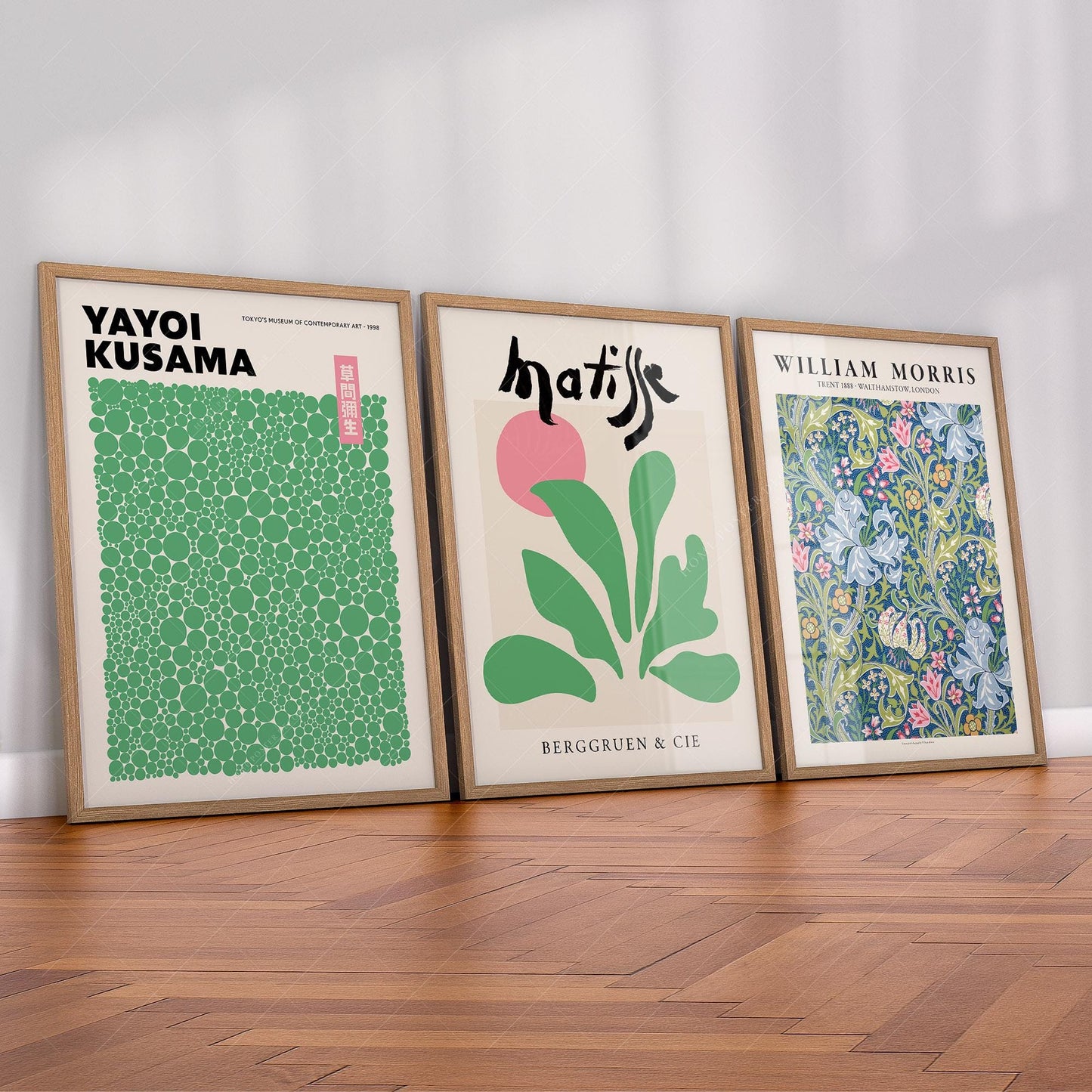 Matisse Kusama William Morris Set of 3 Prints – Modern – art poster for living room