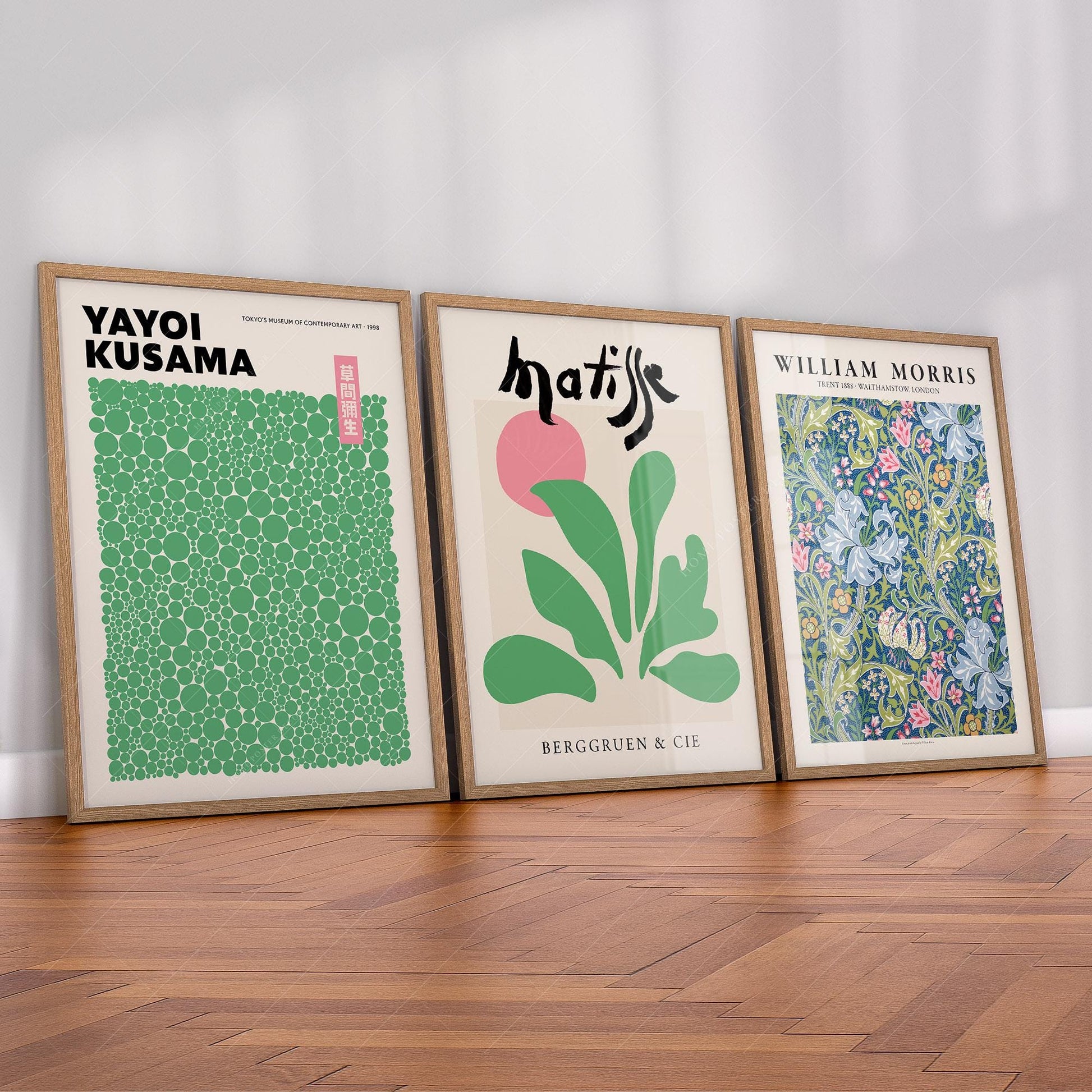 Matisse Kusama William Morris Set of 3 Prints – Modern – art poster for living room