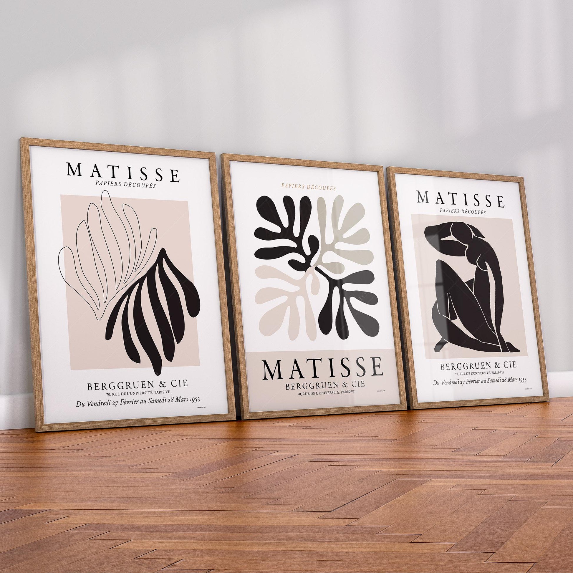 Henri Matisse Print Set of 3 – Papiers Découpés – fine art wall poster