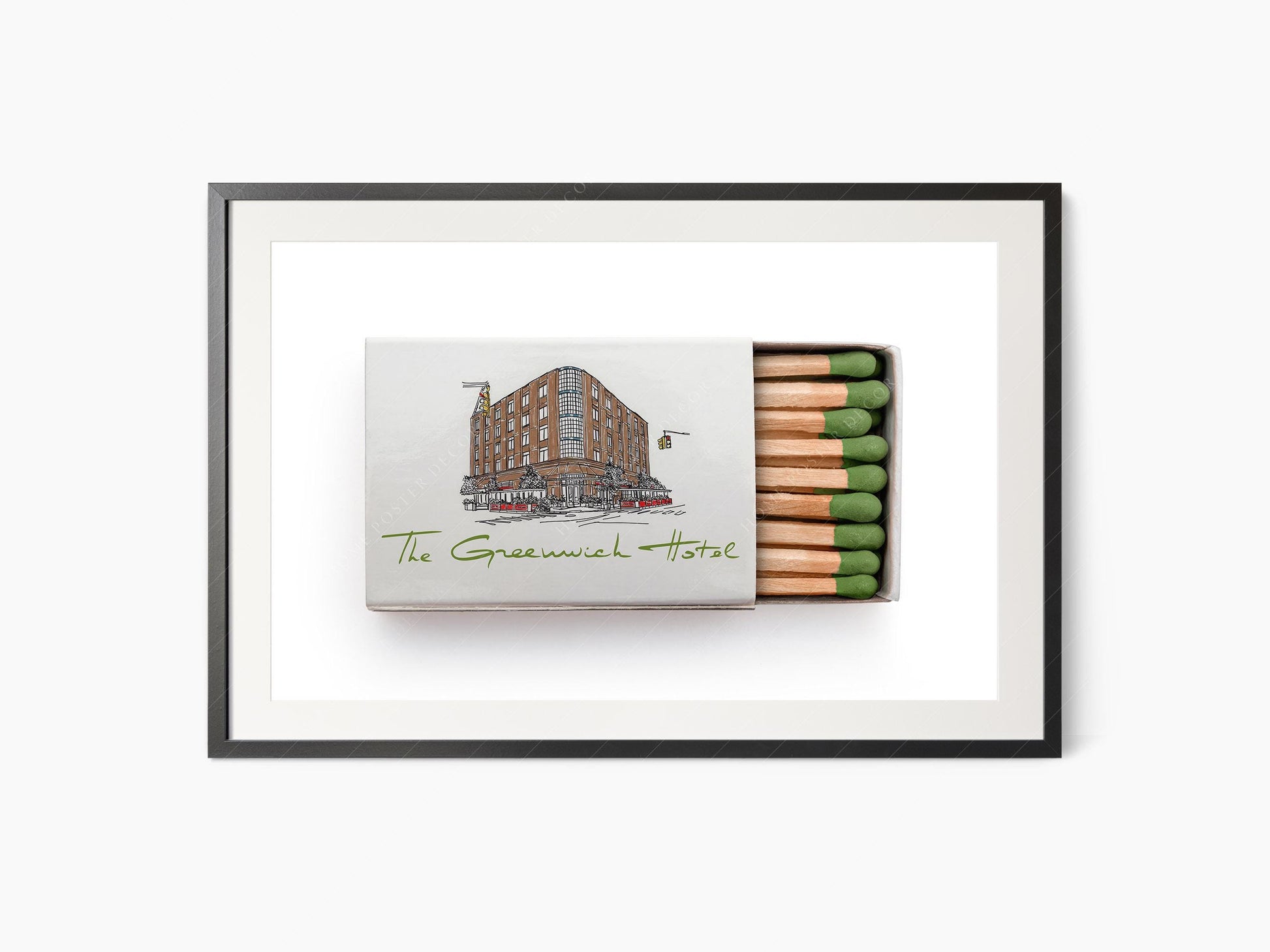 Personalized Matchbox Art Print – Custom Hotel – retro matchbox art wall poster