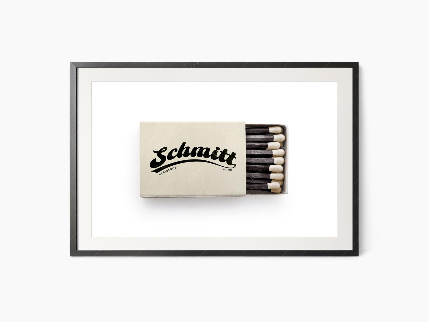 Personalized Matchbox Art Print – Custom Hotel – retro wall decor print
