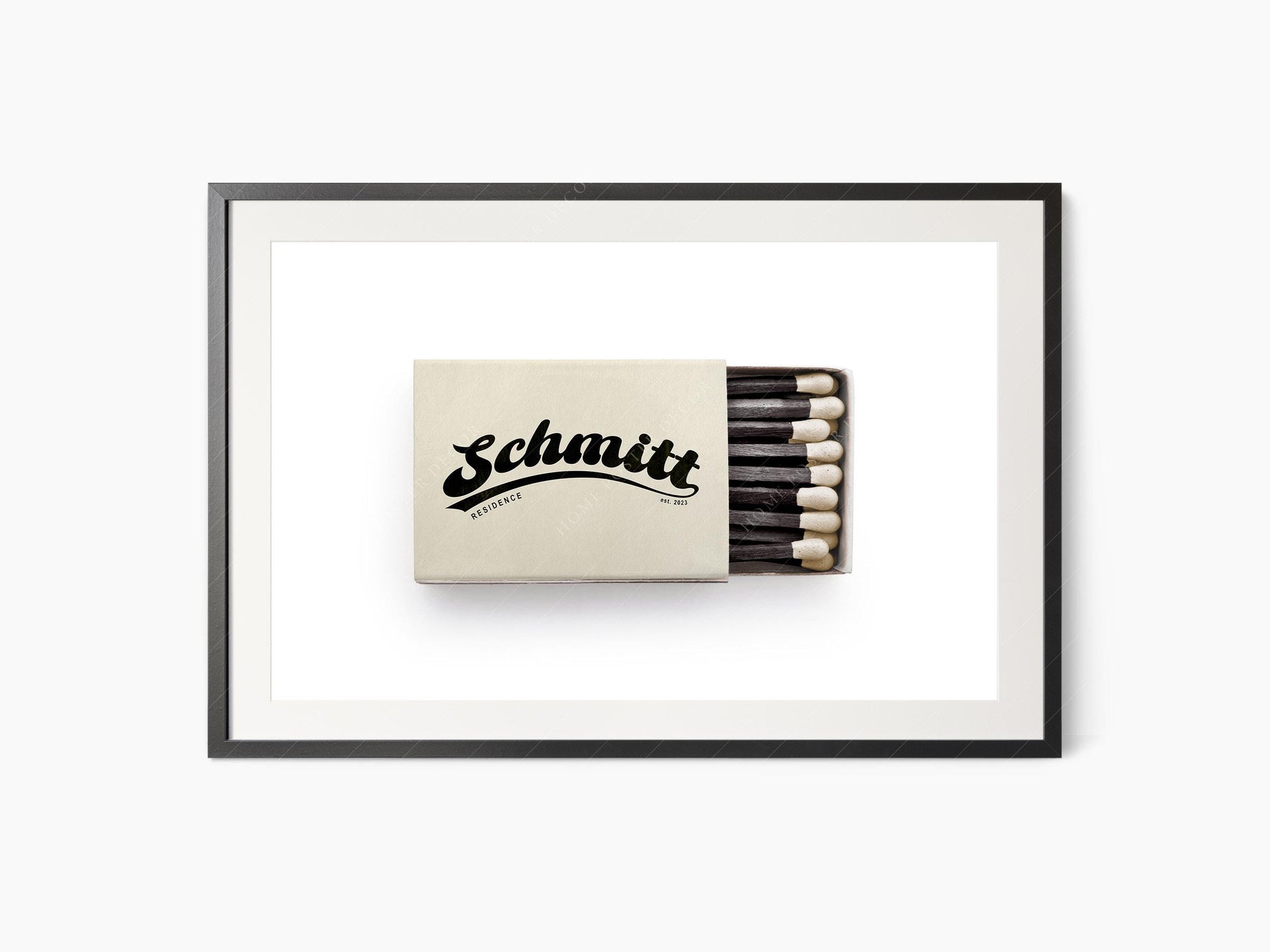 Personalized Matchbox Art Print – Custom Hotel – retro wall decor print