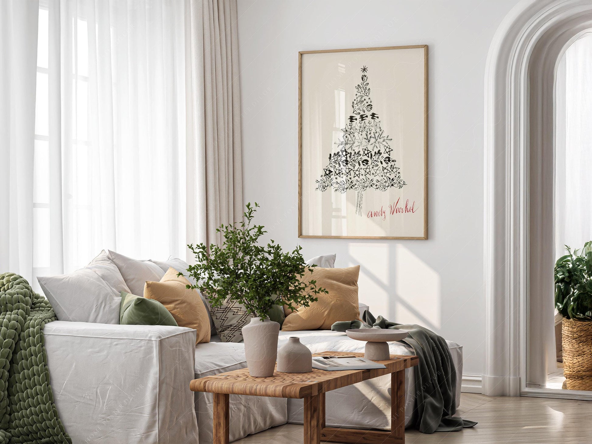 Andy Warhol Christmas Tree Art Print – Festive Modern – archival paper art print