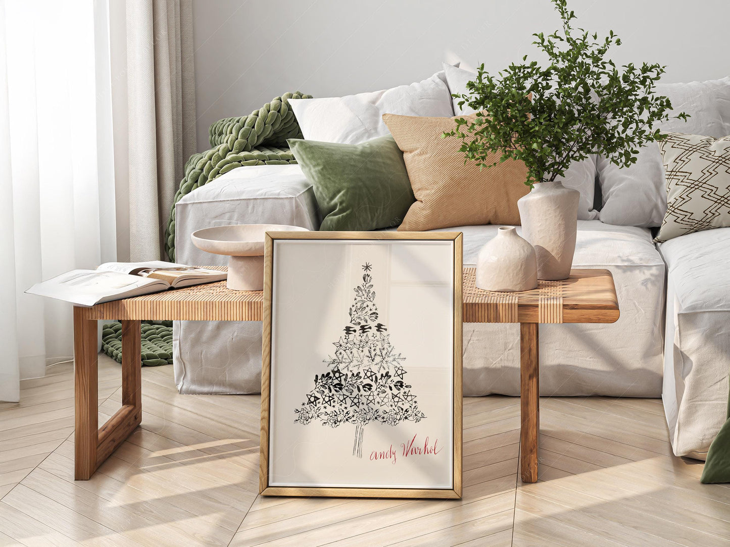 Andy Warhol Christmas Tree Art Print – Festive Modern – art poster for living room
