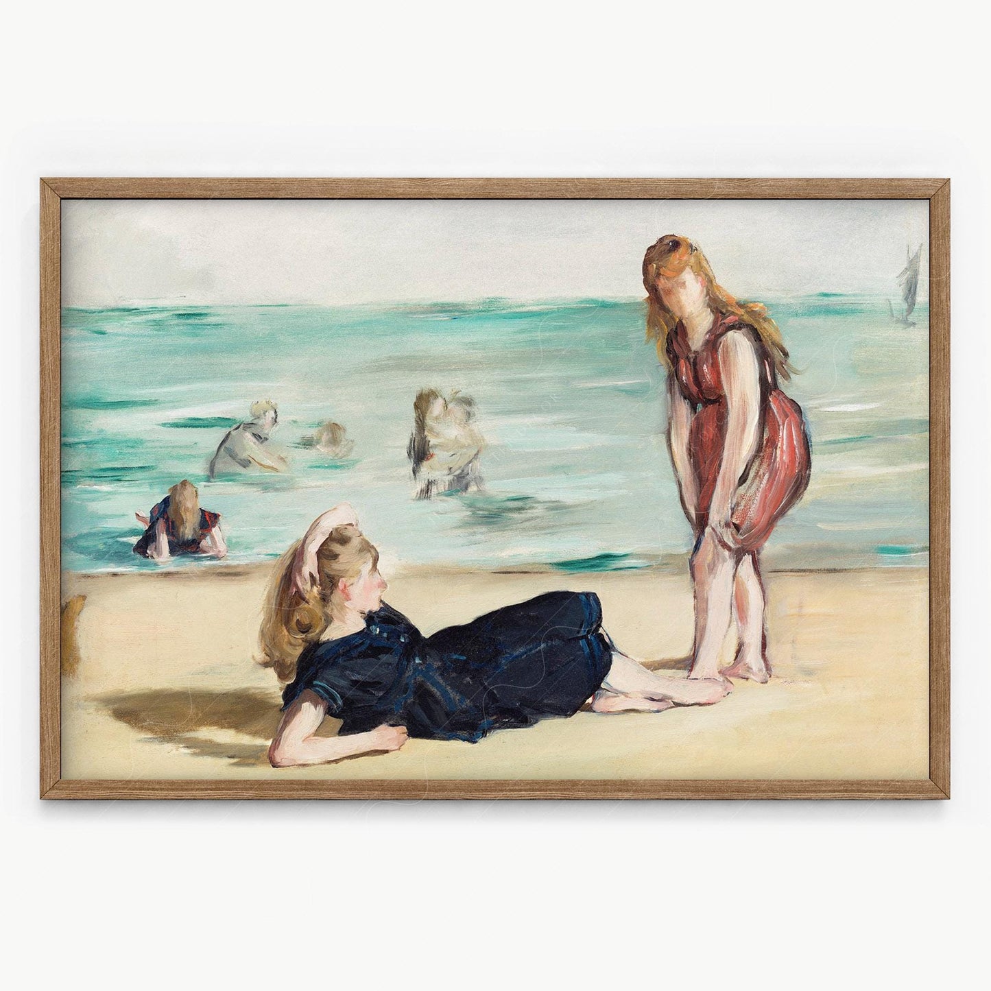 Edouard Manet On the Beach Art Print – Classic Coastal – fine art print wall decor