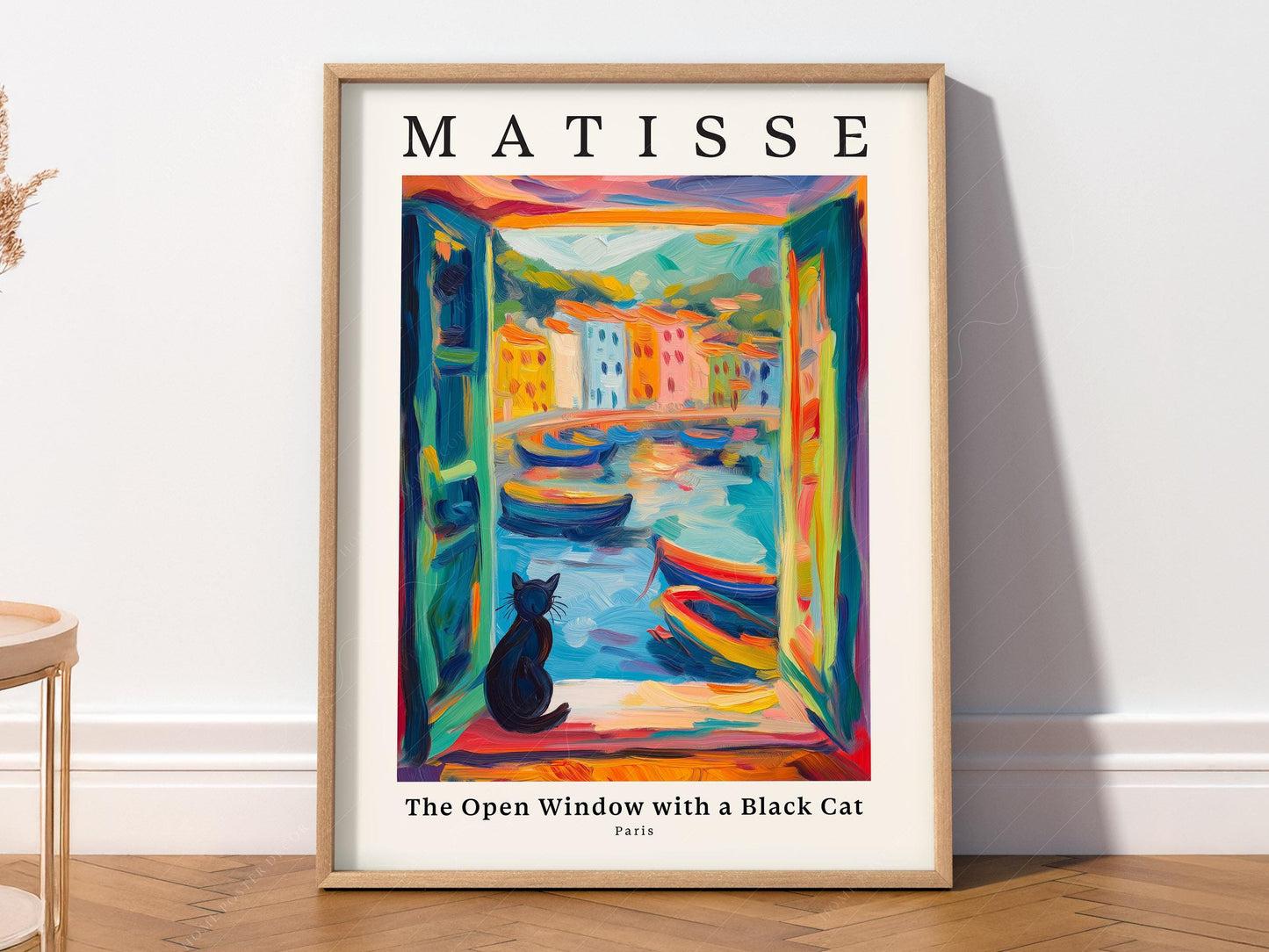 Henri Matisse The Open Window with a Black Cat Print – fine art wall poster