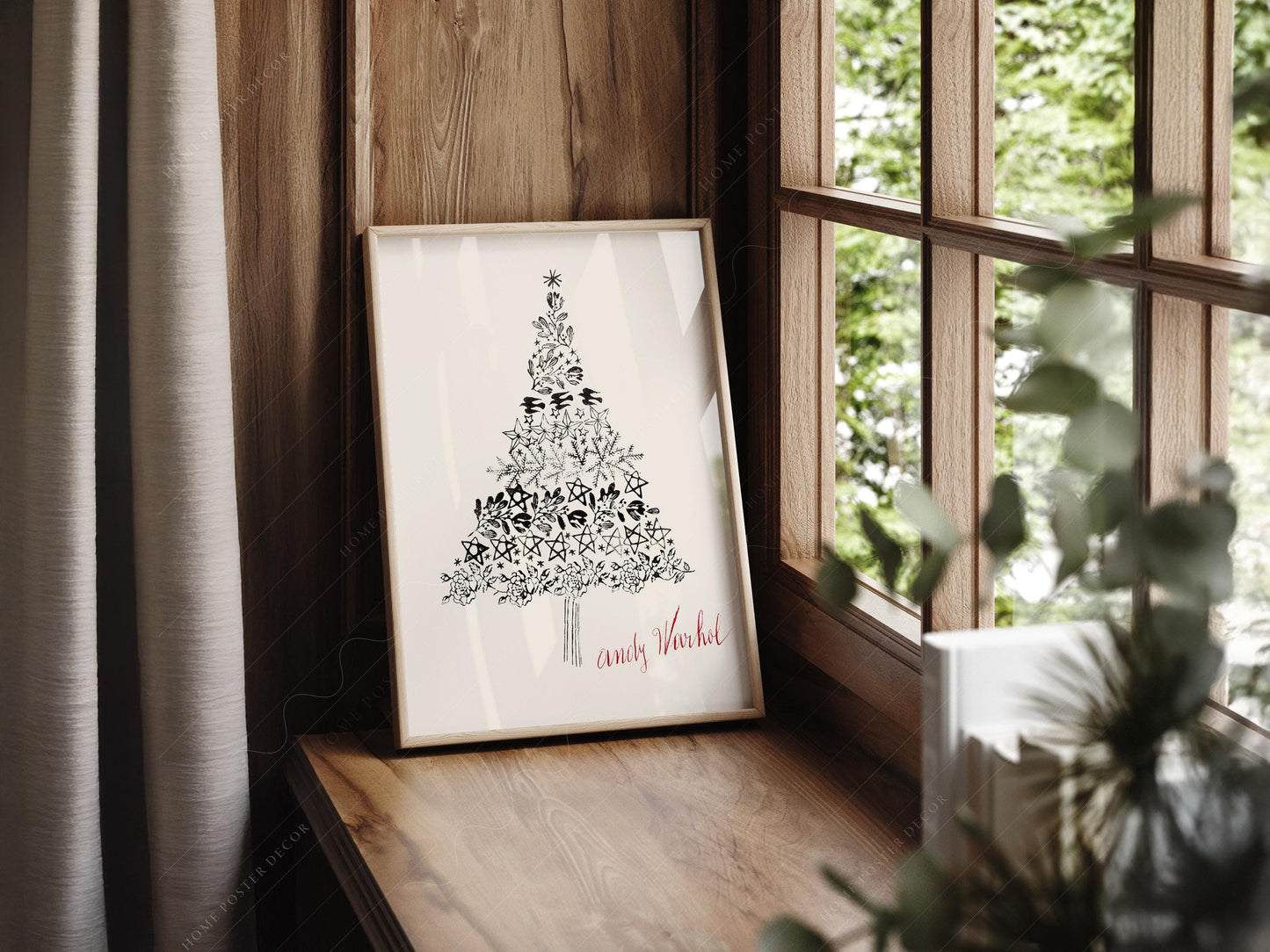 Andy Warhol Christmas Tree Art Print – Festive Modern – gallery wall art poster
