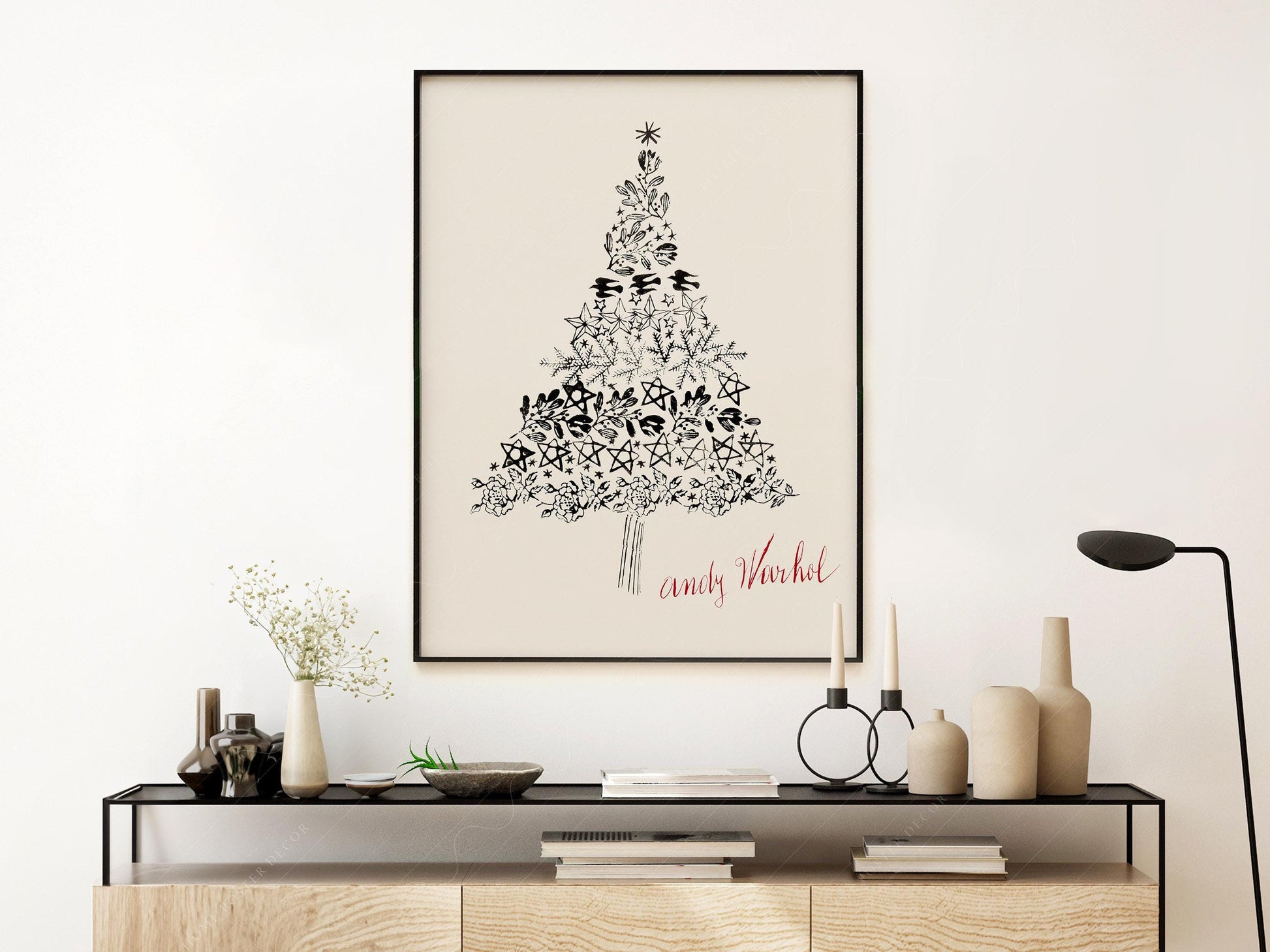 Andy Warhol Christmas Tree Art Print – Festive Modern – museum quality art print