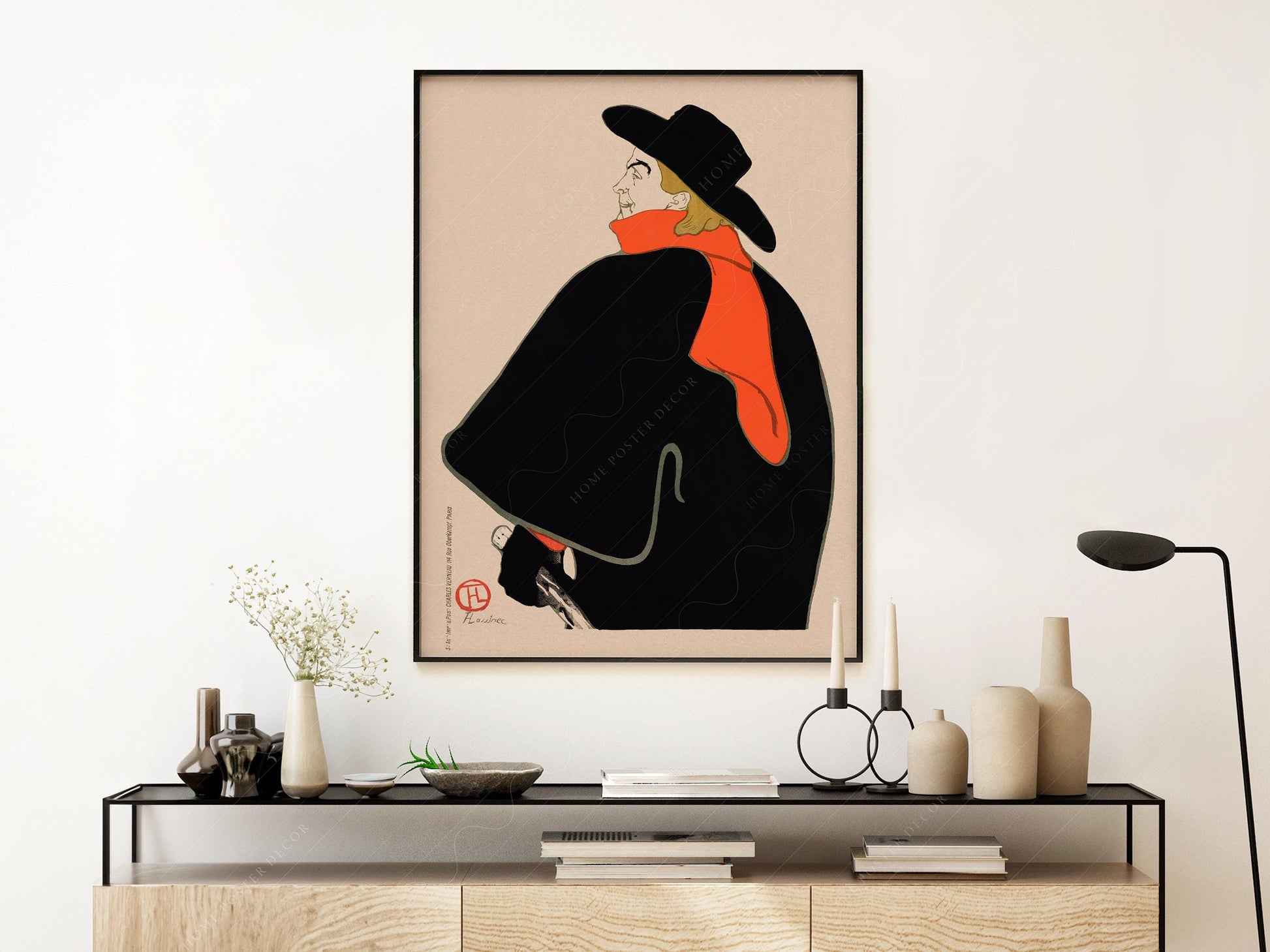 Toulouse-Lautrec Aristide Bruant Art Print – Vintage – exhibition poster wall art