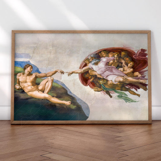Michelangelo Creation of Adam Print – Renaissance – fine art print wall decor