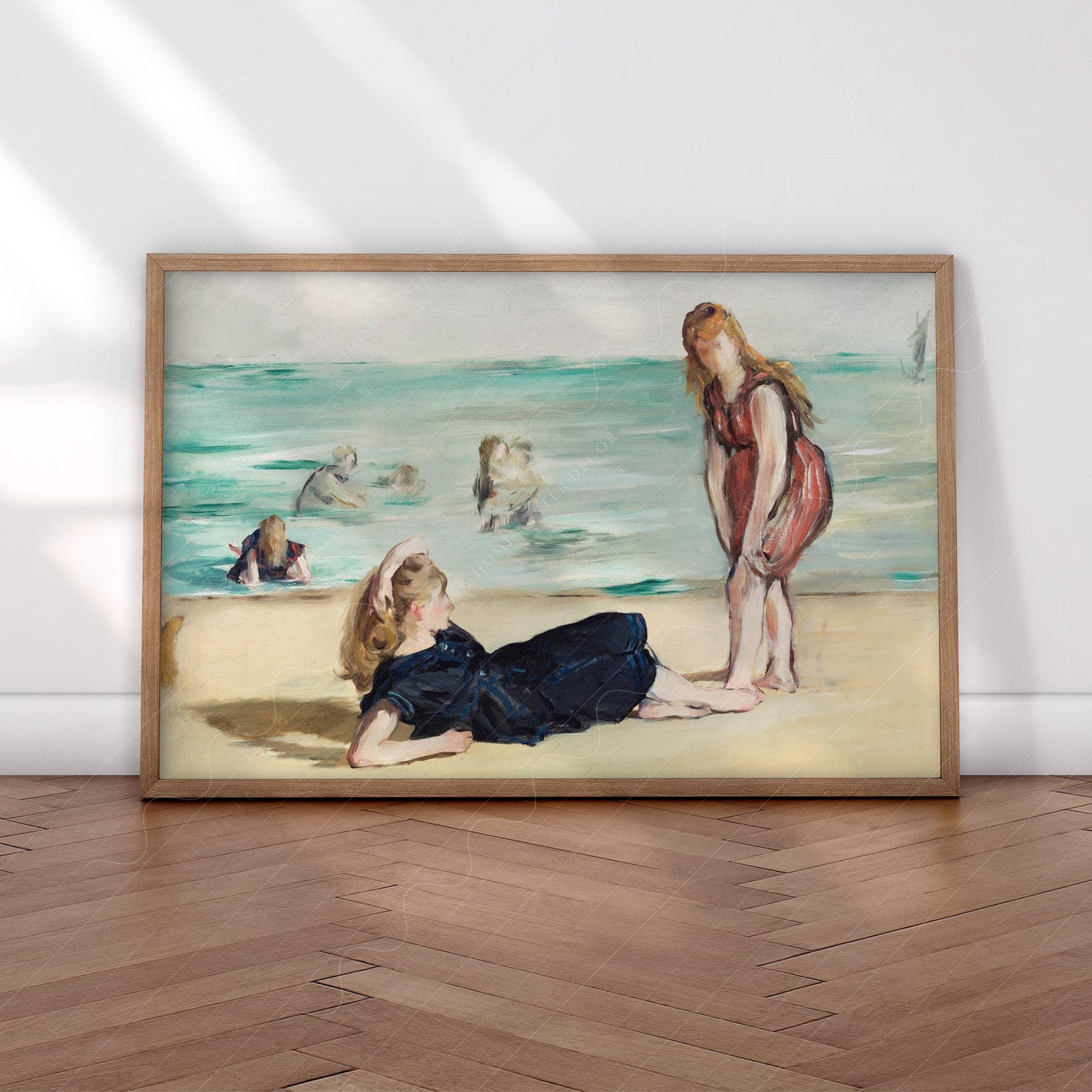 Edouard Manet On the Beach Art Print – Classic Coastal – archival paper art print