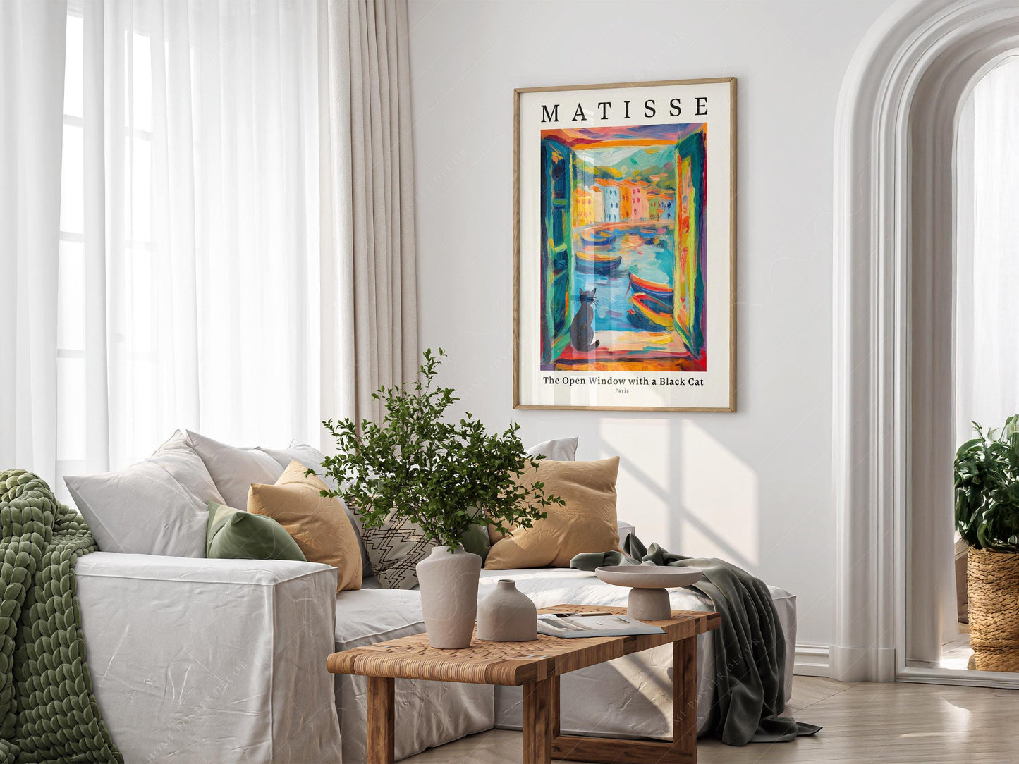 Henri Matisse The Open Window with a Black Cat Print – archival paper art print