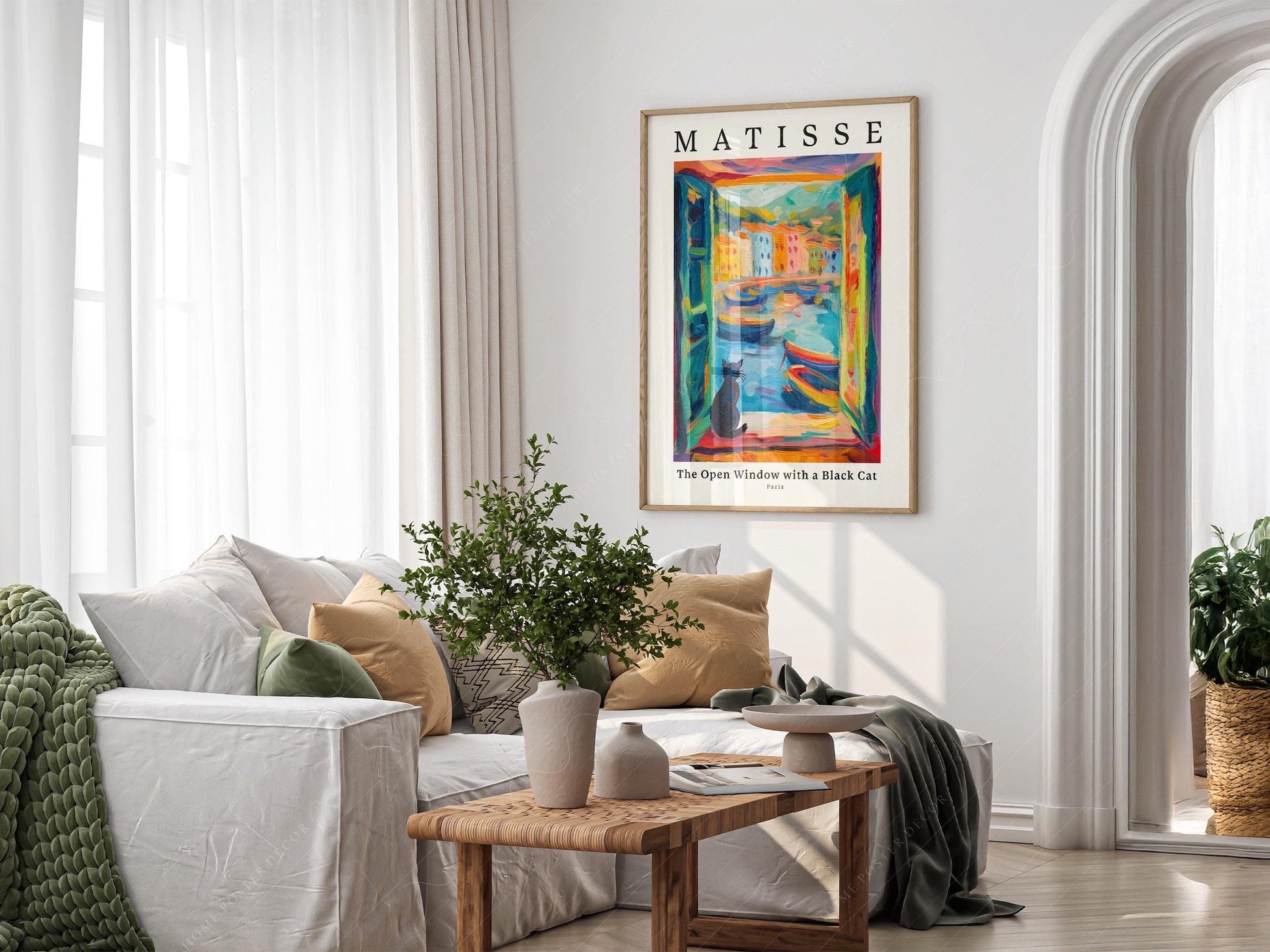 Henri Matisse The Open Window with a Black Cat Print – archival paper art print