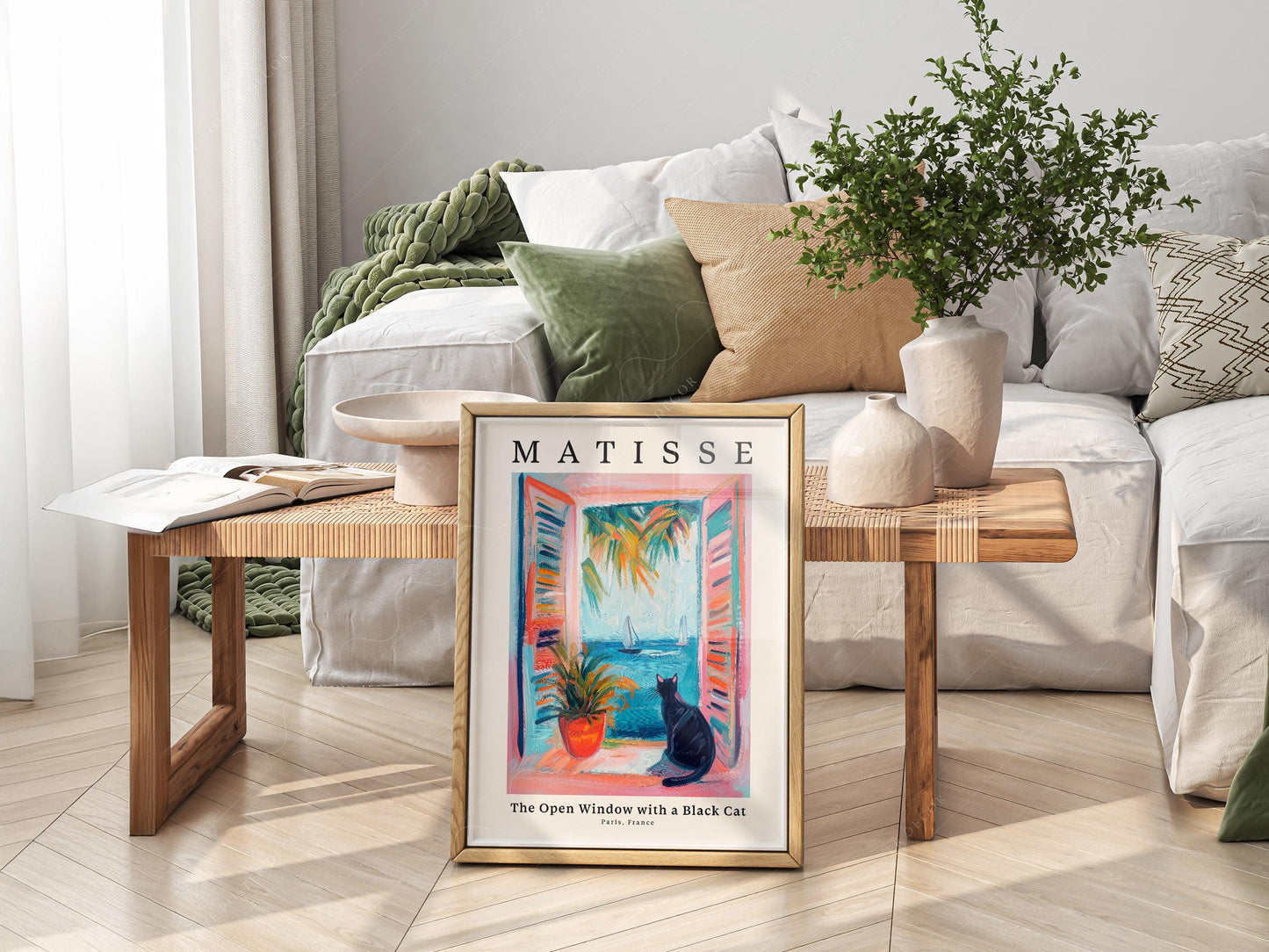 Matisse The Open Window with a Black Cat Print – archival paper art print
