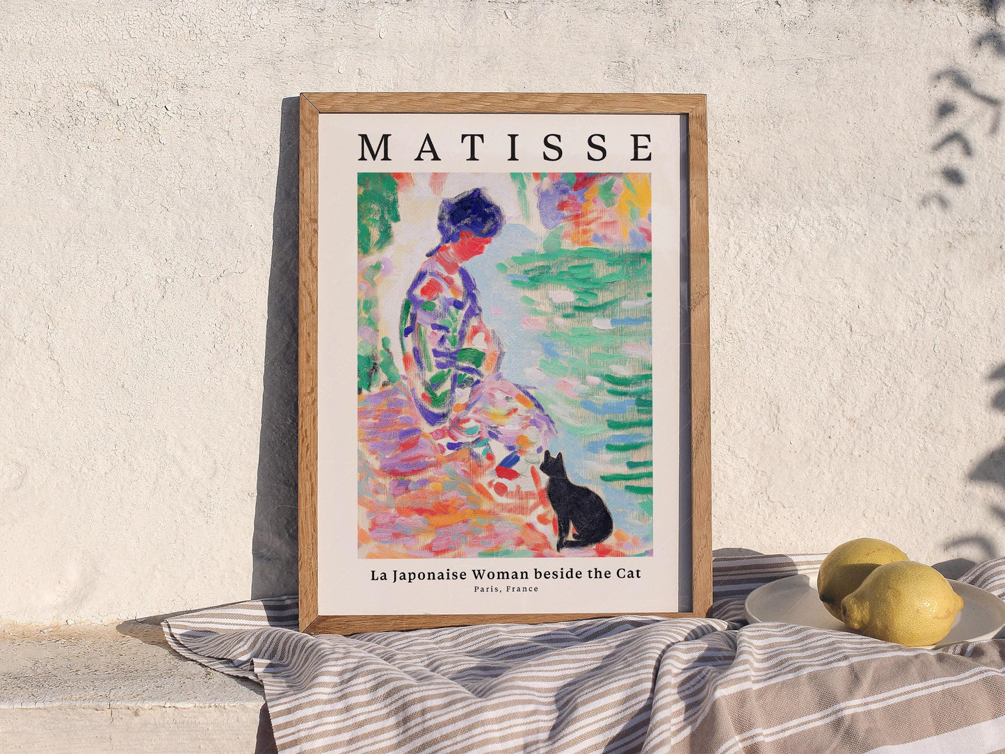 Henri Matisse La Japonaise Woman Beside the Cat Print – gallery wall art poster