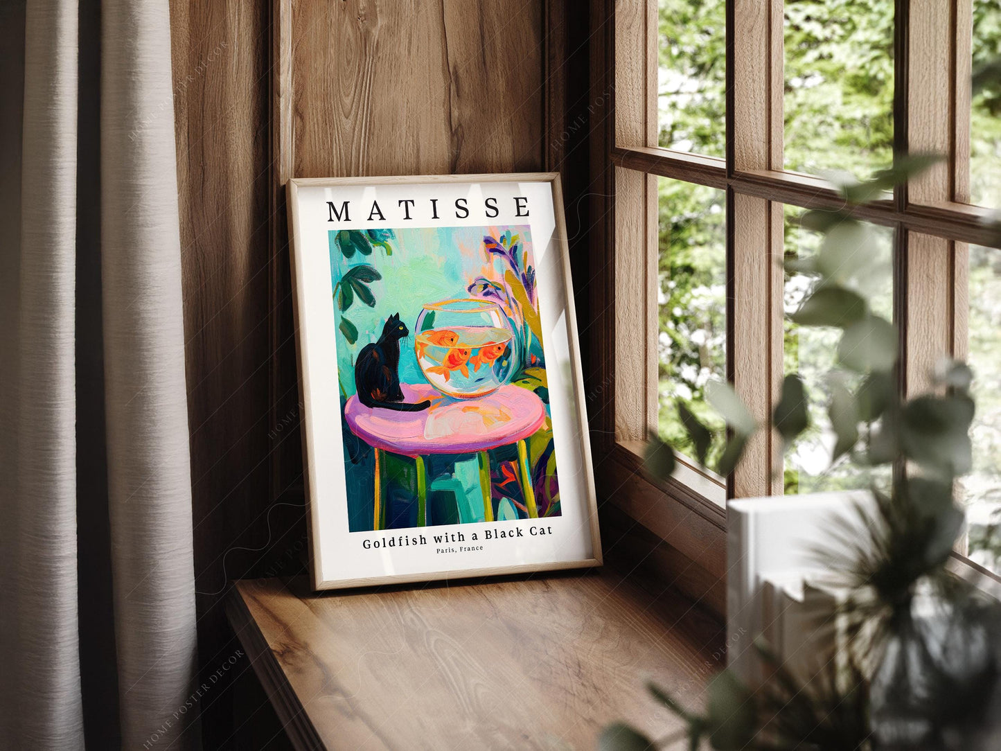 Henri Matisse Goldfish with a Black Cat Print – gallery wall art poster