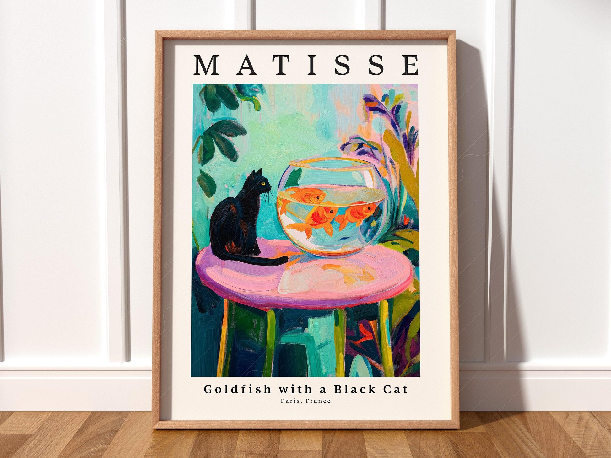 Henri Matisse Goldfish with a Black Cat Print – fine art wall poster