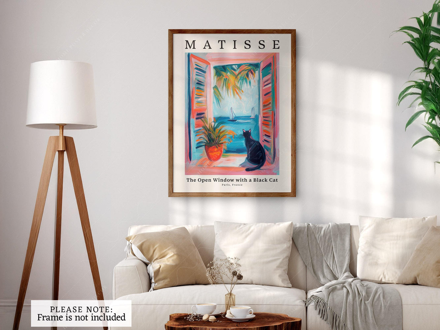 Matisse The Open Window with a Black Cat Print – fine art wall poster