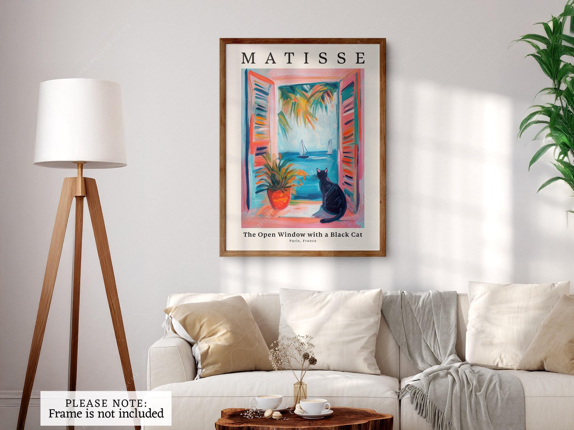 Matisse The Open Window with a Black Cat Print – fine art wall poster