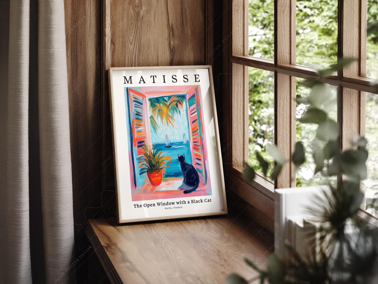 Matisse The Open Window with a Black Cat Print – museum quality art print